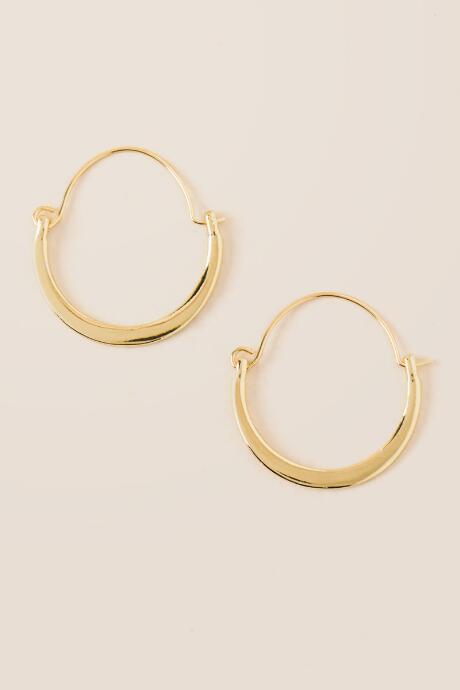 Francesca's Catarina Thick Hoop Earring - Gold