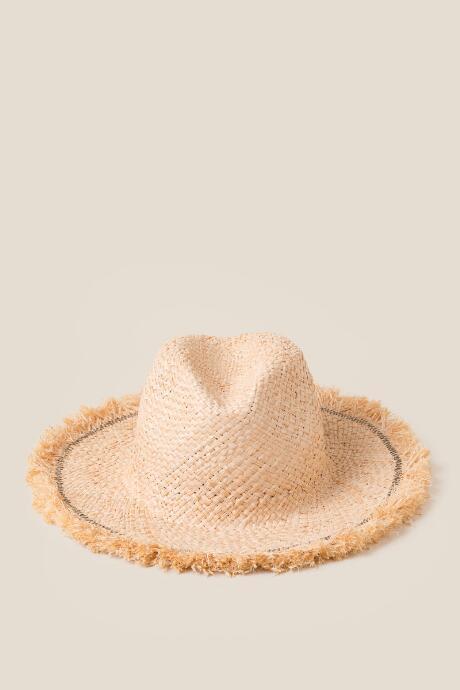 Francesca's Brooklyn Frayed Panama - Natural