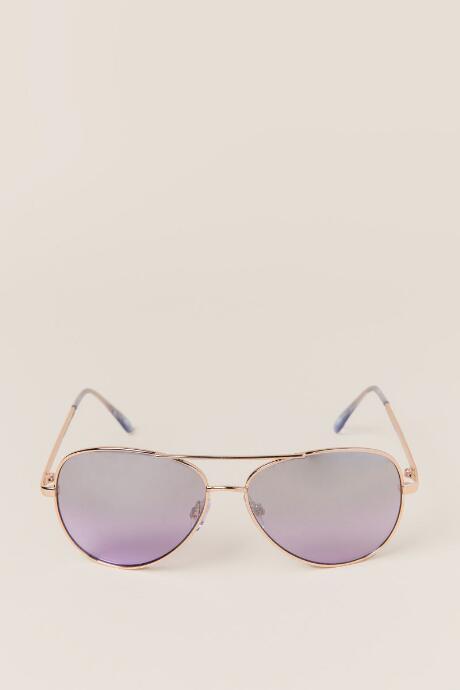 Francesca's Loraine Ombr Aviator Sunglasses - Purple