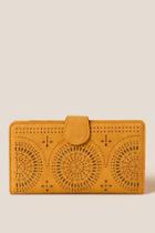 Francesca's Giannina Perforated Wallet - Marigold