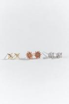 Francesca's Adele Starburst Studs Set - Silver