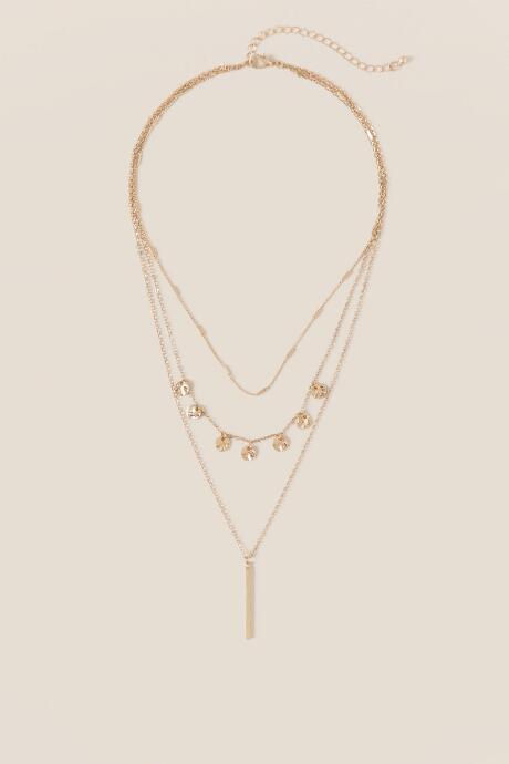 Francesca's Denise Layered Coin Necklace In Gold - Gold