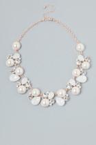 Francesca Inchess Mackenzie Pearl Statement Necklace - Rose/gold