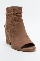 Sugar&trade; Veruca Peep Toe Bootie - Gray