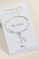 Lucky Feather Loved Reminder Bracelet - Gold