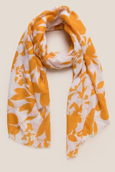 Francesca's Lena Floral Scarf - Marigold