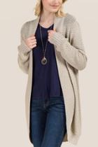 Alya Elin Cocoon Sweater Wrap - Taupe