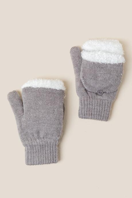 Francesca Inchess Iclyn Flip Top Gloves - Gray