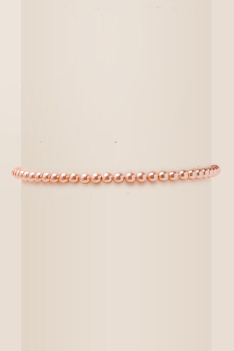 Francesca's Sylvie Pearl And Suede Choker - Mauve