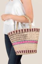 Francesca's Itza Basket Straw Tote - Multi