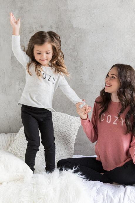 Francesca's Cozy Graphic Tee - Pink