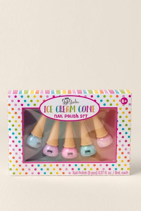 3c4g Ice Cream Cone Nail Polish Set - White
