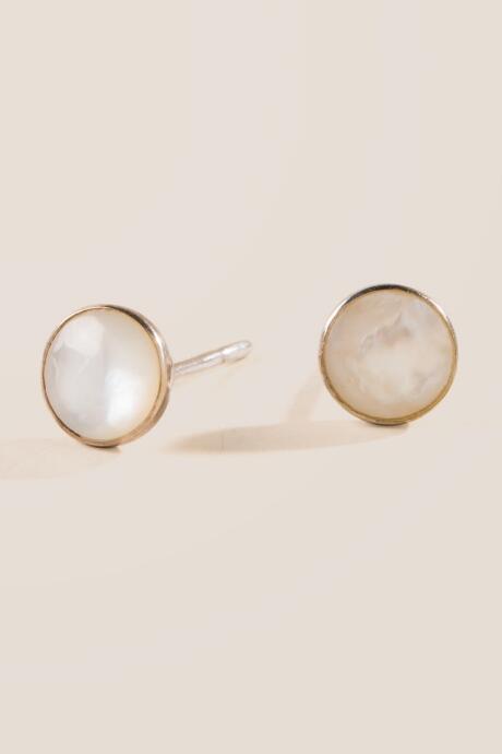 Francesca's Vivian Mother Of Pearl Studs - Pearl