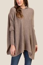 Francesca Inchess Adele Hodded Poncho - Brown