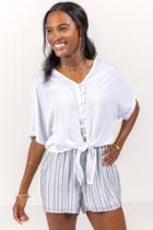 Francesca Inchess Rita Button Down Blouse - White