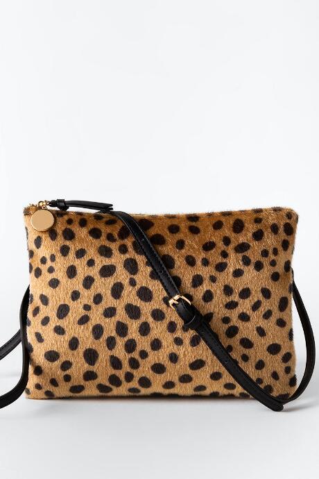 Francesca's Naomi Animal Print Crossbody - Leopard