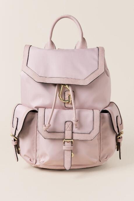 Francesca's Meaghan Nylon Backpack - Blush