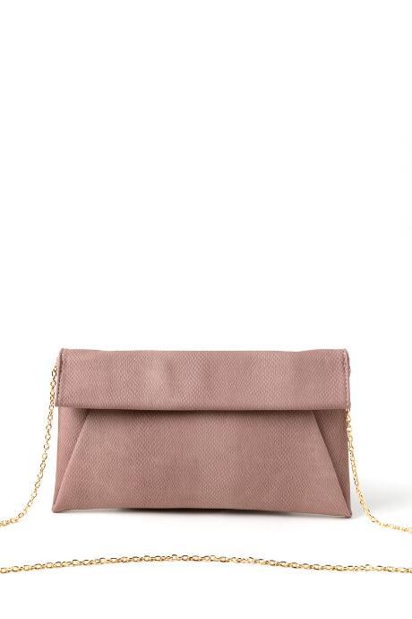 Francesca's Alice Fold-over Snake Clutch - Blush