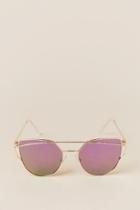 Francesca's Julia Wired Lens Sunglasses - Gold