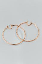 Francesca's Richland Hoop Earrings - Rose/gold