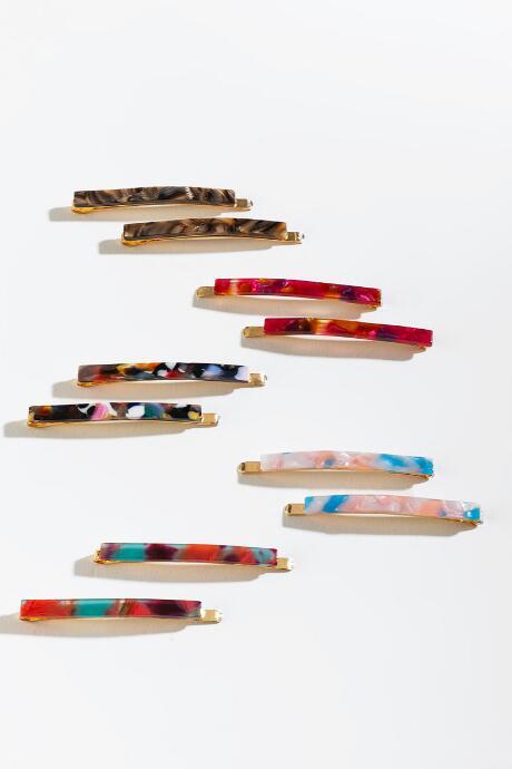 Francesca's Jonel Resin Bobby Pins - Multi