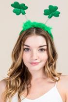 Francesca's Aideen Shamrock Headband - Green