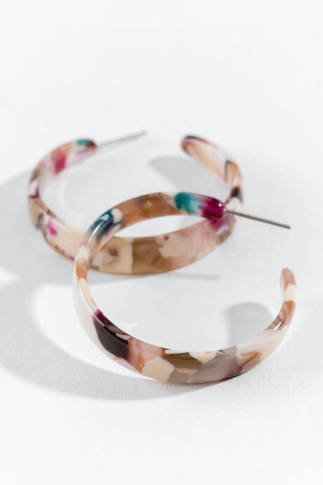 Francesca's Adeline Resin Hoops - Multi