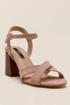 Kensie Exalia Criss Cross Block Heel - Blush