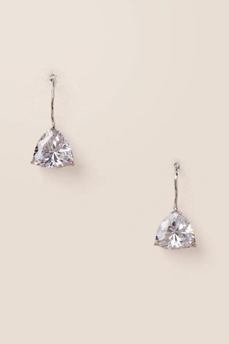 Francesca's Adeline Cubic Zirconia Drop Earring - Crystal