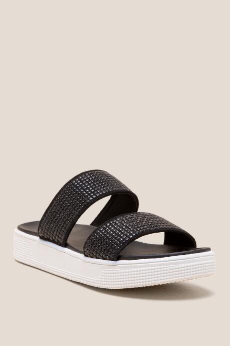 Mia Shey Double Strap Platform Sandal - Black