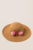 Francescas Mirabel Flamingo Straw Hat - Tan