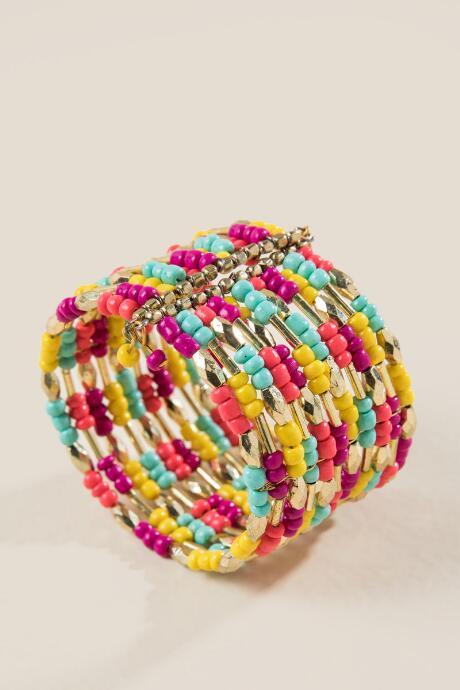 Francesca's Giovanna Boho Beaded Cuff - Multi