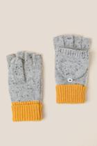 Francesca Inchess Melody Speckled Flip Top Gloves - Mustard