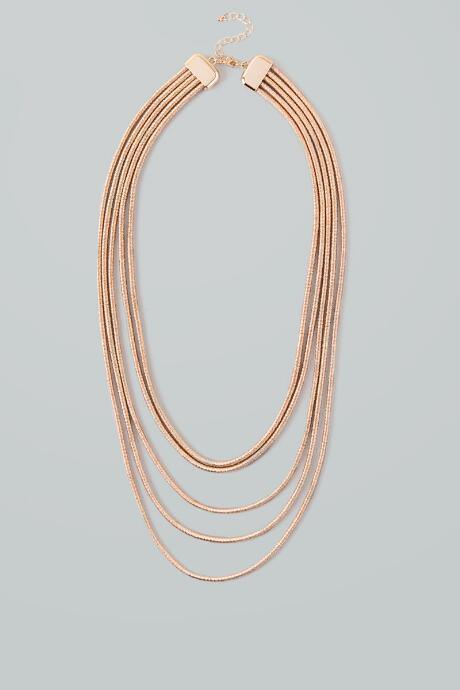Francesca's Morgan Shimmer Rose Gold Necklace - Rose/gold