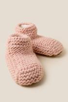 Francesca's Roxy Chunky Knit Slippers - Blush