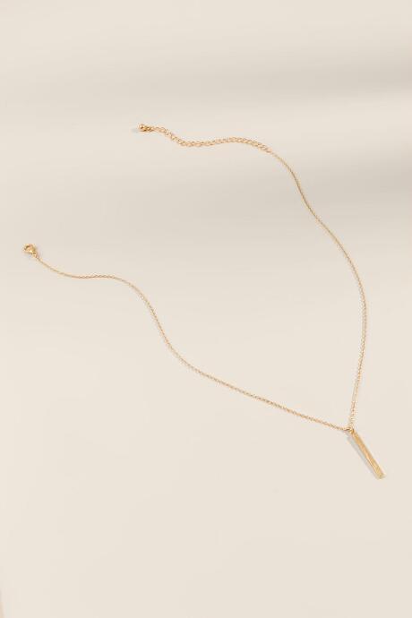 Francesca's Camila Bar Pendant Necklace - Gold