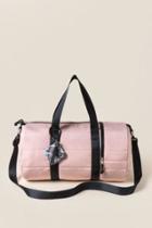 Francesca's Ashlee Quilted Nylon Weekender Bag - Blush