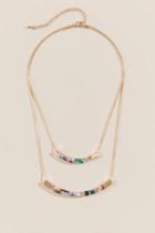 Francesca's Arely Tort Layered Necklace - Amber