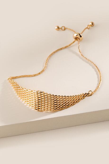Francesca's Arianna Metal Bracelet - Gold