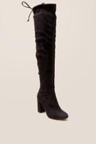 Francesca's Midori Block Over The Knee Boot - Black