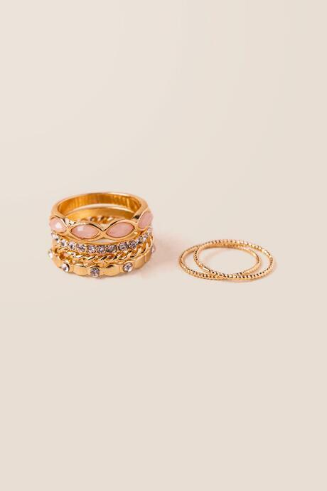 Francesca's Aria Ring Set - Pale Pink