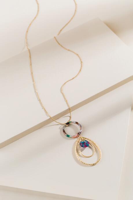 Francesca's Ashley Tiered Pendant Necklace - Multi