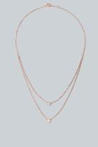 Francesca's Janelle Layered Sterling Silver Necklace - Rose/gold