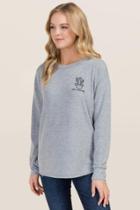 Alya Can't Touch This Cactus Sweatshirt - Heather Gray