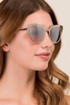 Francesca's Karly Cat Eye Sunglasses - Rose/gold