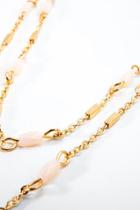 Francesca's Itzel Beaded Links Layered Necklace - White