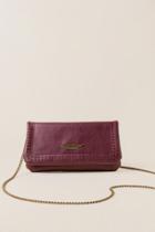 Francesca's Dahlia Leaf Wallet Crossbody - Wine