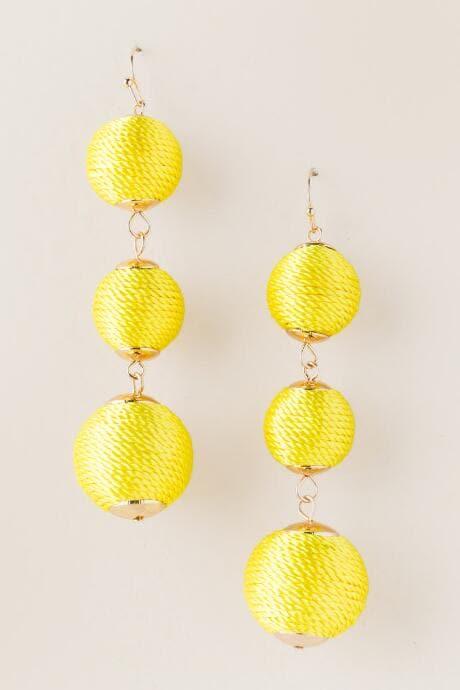Francesca's Carlena Bauble Ball Drop Earring In Yellow - Yellow