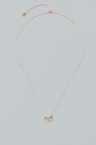 Francesca's Kathryn Open Heart Link Necklace - Rose/gold