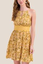 Francesca's Olivia Lace Waist Dress - Sunshine